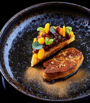 Dantes� Inferno menu - GLUTTONY� Foie Gras / Paris Brest / Chocolate / Raspberry